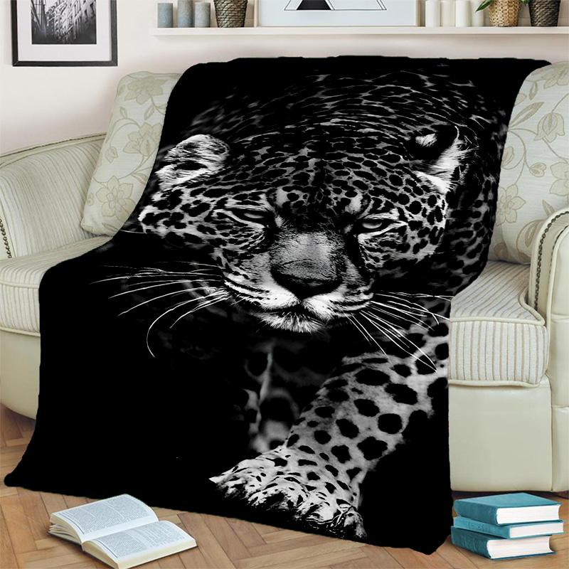 Bestia Zwierzę Leopard Gepard Kreskówka Koc, Miękki Koc do Rzucania do Domu Sypialni Łóżka Sofy Pikniku Podróży Biura Koc Okrywowy Dziecko