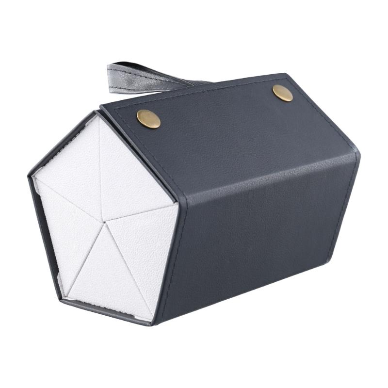 Brillen-Sonnenbrillen-Organizer, Sammler-Brillen-Aufbewahrungsbox, 5 Fächer, aufrollbar, PU-Leder, Sonnenbrillenhalter, faltbares Etui