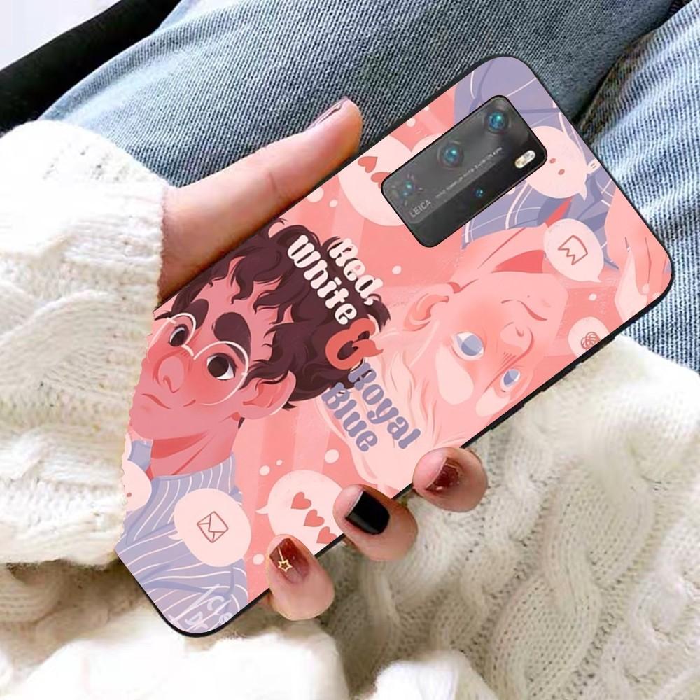 

Red White Royal Blue Phone Case For Huawei P 8 9 10 20 30 40 50 Pro Lite Psmart Honor 10 lite 70 Mate 20lite Huawei P20 Lite 2019