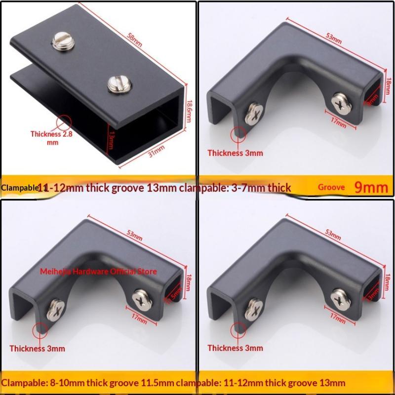 1 Pcs New Aluminum Alloy Angle Corner Code Tcross Reinforced Ltype Hardware Glass Clip Tile Fixing Clip