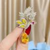 Exquisite  Wheat Ear Brooch For Women  Water Droplets On Leaves Shape Brooch Clothing Cheongsam Accessories