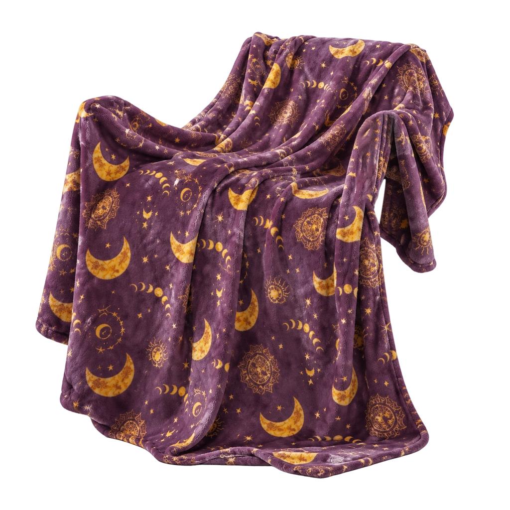 Constellation Plush Throw Blanket, Digital Print Cozy Blanket for Couch, Bed, Sofa, Nap and Conditioned Rooms