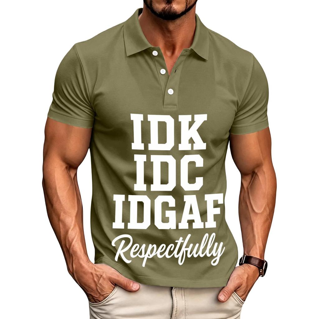 Men's Casual Letter Print Short Sleeve T-Shirt