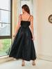 Spring/Summer 2022 Women's Feather Strap Mesh Evening Gown