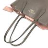 GUCCI 354408 Bicolor Logo swing Bag Tote Bag Shoulder Bag Leather gray/pink