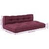 Pallet Sofa Cushion Set 2 Pcs Chestnut Brown 120 X 80 X 38 Cm Fabric