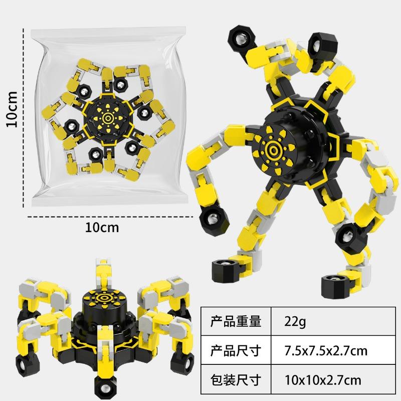Primary School Students' Creative Tops Children's Small Toys Deformed Mechanical Tops Kindergarten Children's Fingertip Tops