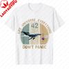 Maglietta Grafica Vintage Guida Galattica per Autostoppisti Balena 42 Risposta alla Vita l'Universo e Tutto il Resto Niente Panico T-shirt