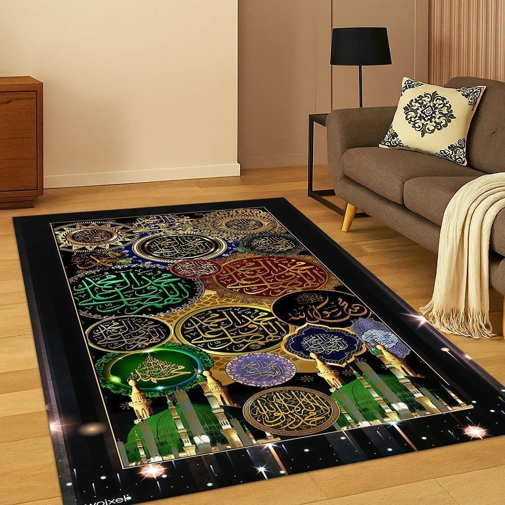 Muslim Islam Prayer Kneelin Carpet Rug Mat for Living Room Sofa Home Bedroom Doormat Kitchen Decor Living Room Decoration Rugs