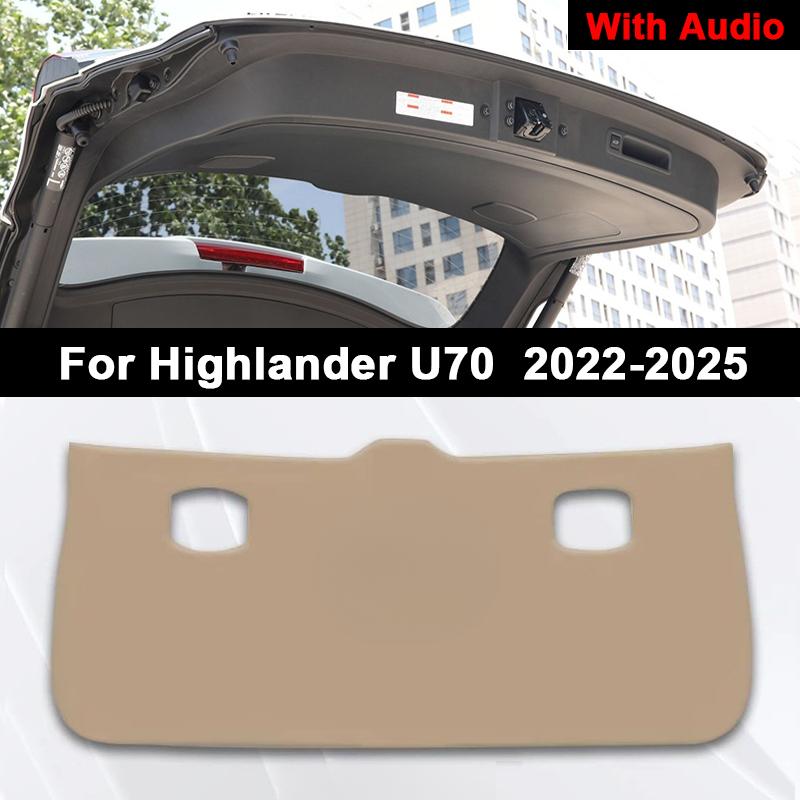 For Toyota Highlander U70 U50 U40 2009-2025 Car Boot Tailgate Kick Pad Leather Anti Kick Anti-dirty Trunk Door Mat Protection