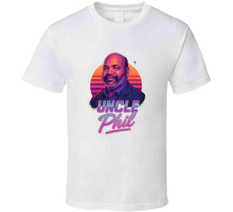 Uncle Phil Fresh Prince Of Belair Retro 80s Neon Portrait Tv Unisex T-shirt