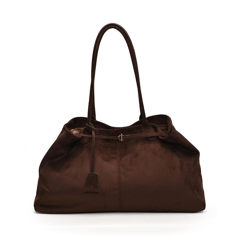 Urban Solid Color Large Capacity Women Casual Suede Tote Bag For Women For Daily Use