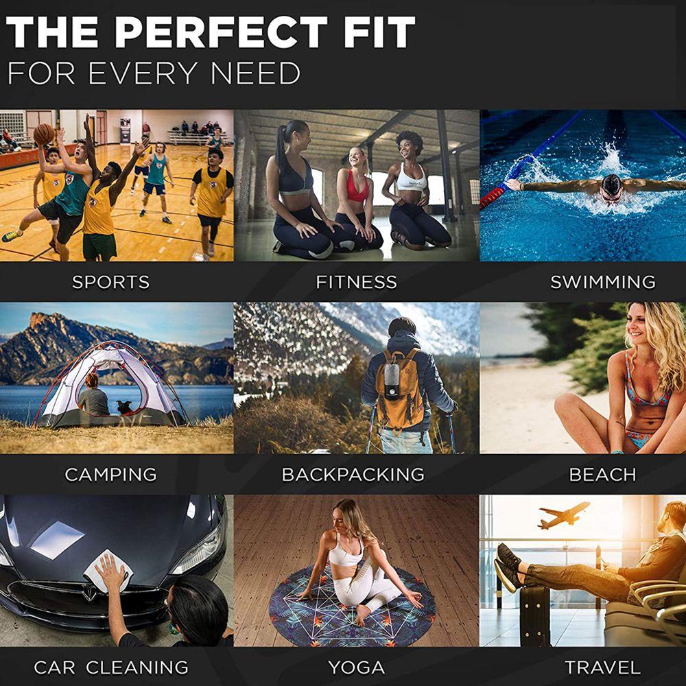 Prosop de buzunar portabil din microfibră antibacteriană ultralejeră, prosop cu uscare rapidă, absorbant, prosoape de înot