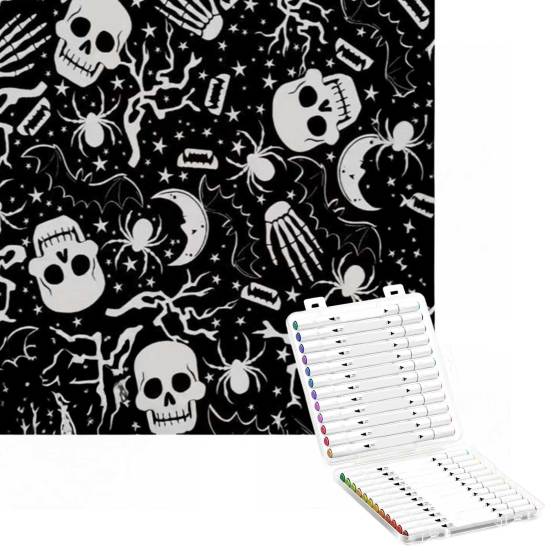 DIY Coloring Blanket Color Your Own Blanket DIY Coloring with 24 Markers Customizable Washable Throw Blanket for Home Decor Party Art Project