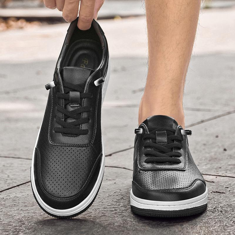 Fashion Stylish Flats Men Skateboard Footwear New Comfort Tenis Masculino Leisure Walk Male Sneakers Genuine Leather Mens Casual Shoes