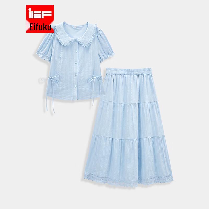 IEF Большой размер 2025 Лето Французский стиль Комплект из двух предметов: юбка и топ M