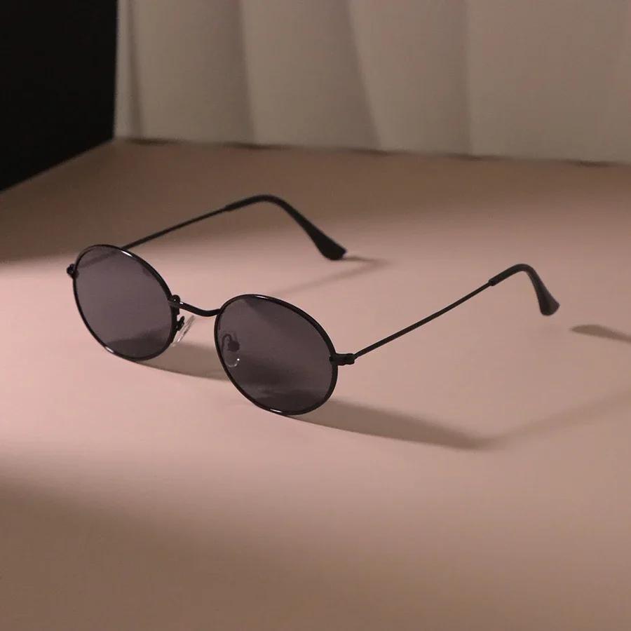 Retro Oval Sunglasses Women Men Brand Designer Vintage Sun Glasses Female Male Fashion Mirror Travel Punk
