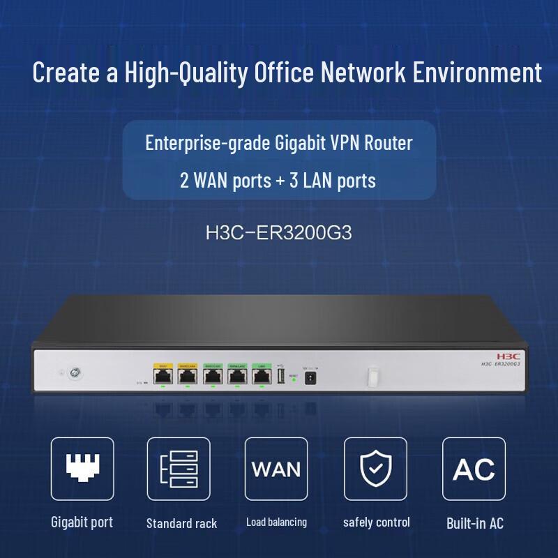 H3C ER3200G3 Enterprise Multi-WAN Gigabit Router (CN Version)