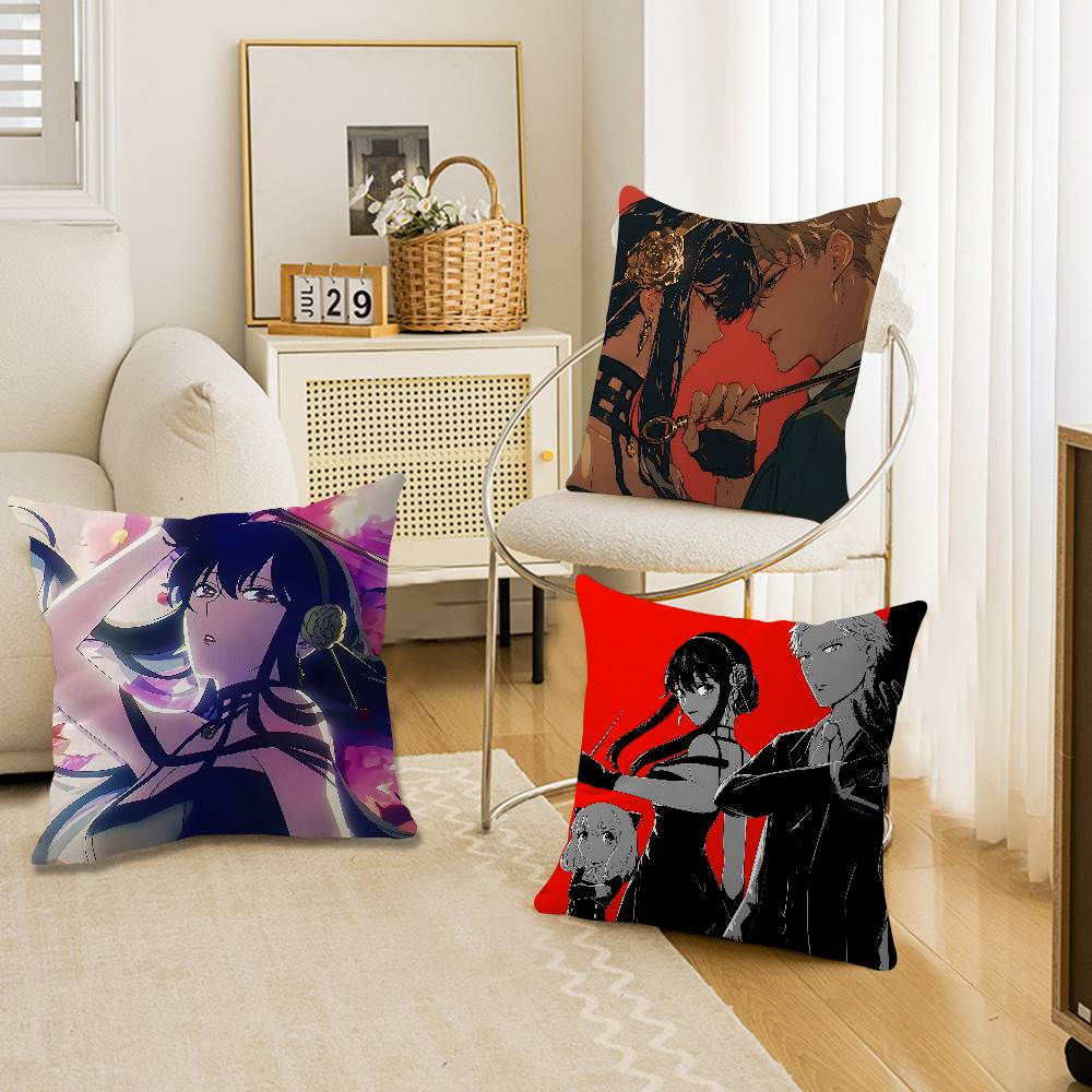 Anime Spy X Family Pillow Cushion Cover Pillowcase Living Room Sofa Home Decor
