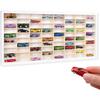 Wall Shelf - CREATIVE DECO - Miniature Cars - 80 Compartments - 80x41x5.5 Cm - Natural Wood