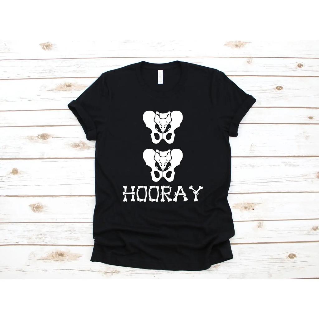 Hip Hooray Funny ReplaceUnisext T Shirt Orthopedic Surgery Recovery Get Well Soon Casual Vintage Washed Stylish Fashion Unisex