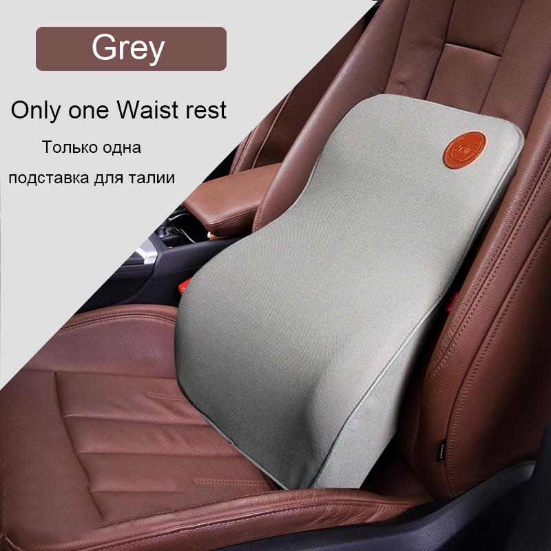 Car Seat Neck Headrest Pillow Cushion Comfort Breathable Memory Foam Pad Back Support Lumbar Protector Universal Car