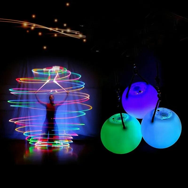 LED for Belly Dance Accessory Multi-Colored Glow Balls Light Up for Party Dance Throwing Ball Shaped Stage Light Party Decor