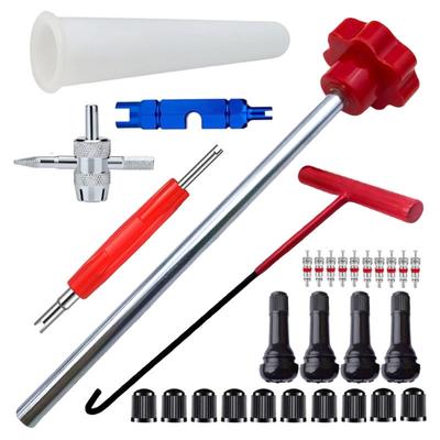 Tire Valves Installation Set Tire Repair Valves Tool Set Simple To Operate for Professional Technicians & Car Owners
