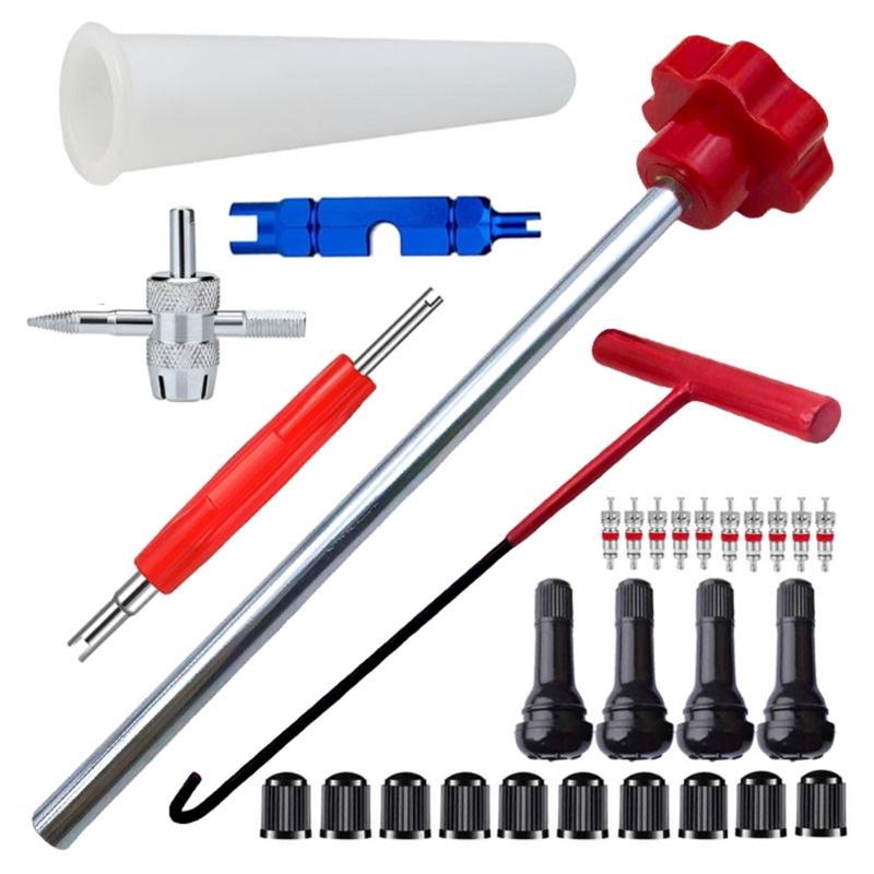 Comprehensive Tire Repair Solution tool  User Friendly Designs Tire Valves Installation Tool set for All Car Types