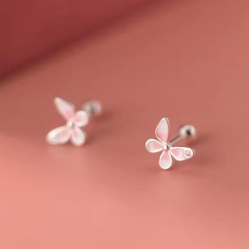 Small Butterfly Screw Studs Earrings for Women Girls Comfortable Wear Charm Earwear Stylish Accessories for Party