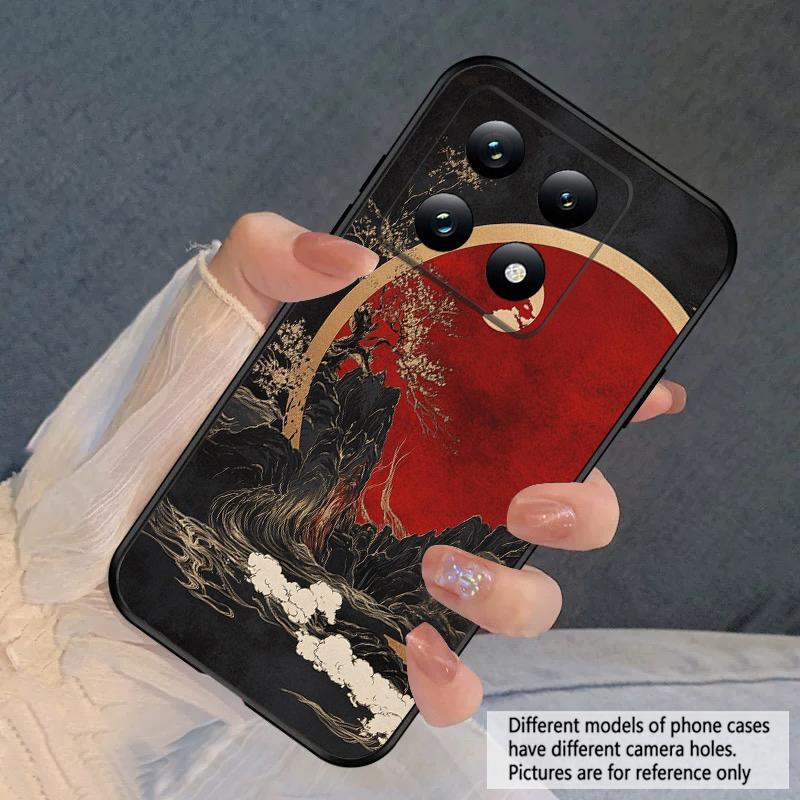 Sunset Black River For Xiaomi 11T 11 Ultra 12 12T Pro 14 15 13 Lite Mi Poco M4 5 M7 5G X4 X5 M6 C75 Pro X6 4G soft phone case
