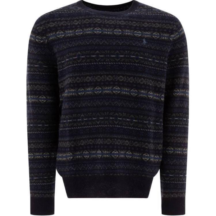 

Polo Ralph Lauren Пуловер с круглым вырезом и принтом по всей поверхности, с ребристой отделкой, мужской свитер, черный 710954586-001 XL