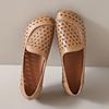 Spring and Summer New Retro Mother Single Shoes Women's Soft-soled Breathable Doudou Shoes Women's Shallow Mouth Hollow Hole Shoes Women