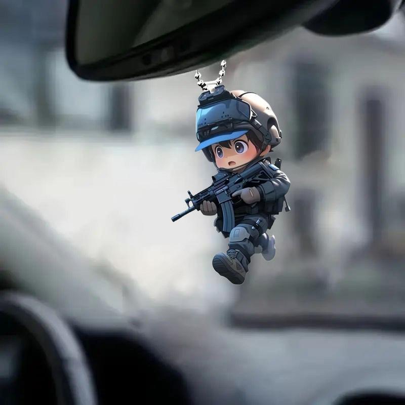 Neue Weihnachten Ornament Anhänger Acryl Flache Lustige Special Forces Anhänger Urlaub Geschenk Anhänger Anhänger