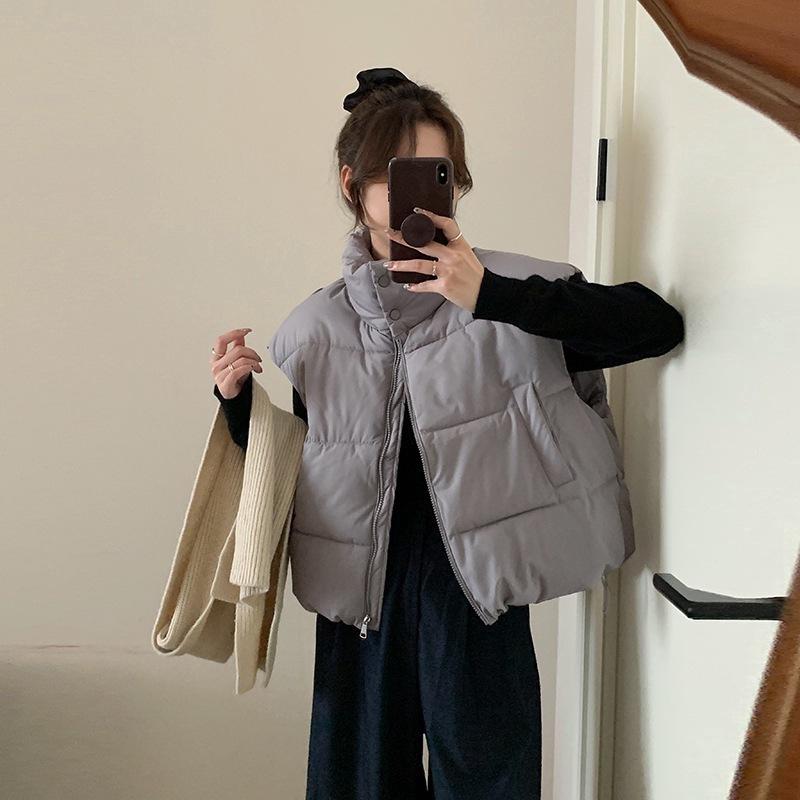 Down Cotton Clothes, Vest Women's Short Versatile Cotton Clothes, Vest, Winter New Sleeveless Vest, Vest Jacket Tide