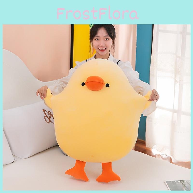 Adorable Plush Duck Pillow Soft And Cuddly Yellow Duck Toy Perfect For Kids Gifts