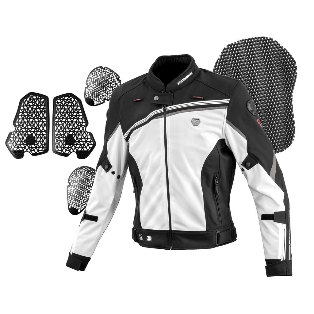 Komine 2025 Model Motorcycle Half Mesh Large 07-178 JK-178 R-SPEC Jacket, Black,