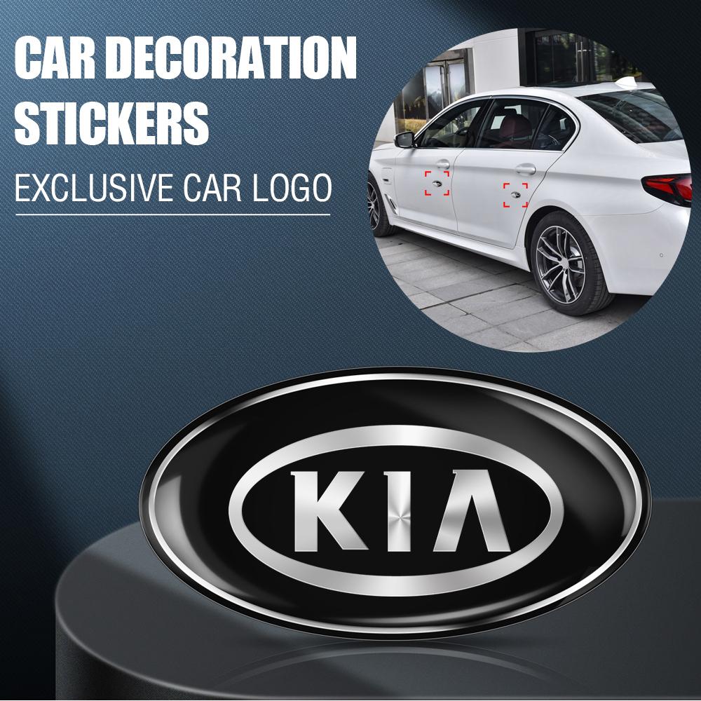 3D Metal Aluminum Car Badge Decor Sticker Trunk Window Decal Accessory For KIA KN Pegas Sorento Soul Cerato Optima Niro Ceed K5