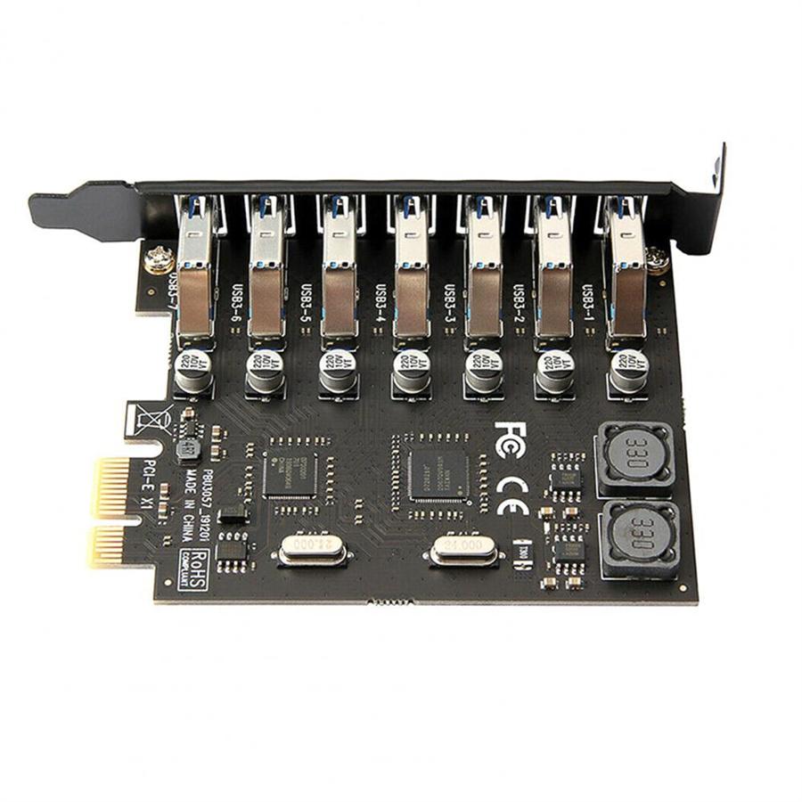 PCIE to USB3.0 Expansion Adapter Card 7Port PCIE Desktop Computer Expansion Card