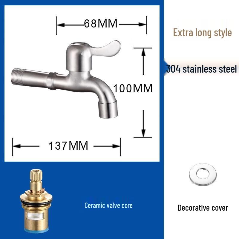 Stainless Steel Single Cold Water Faucet