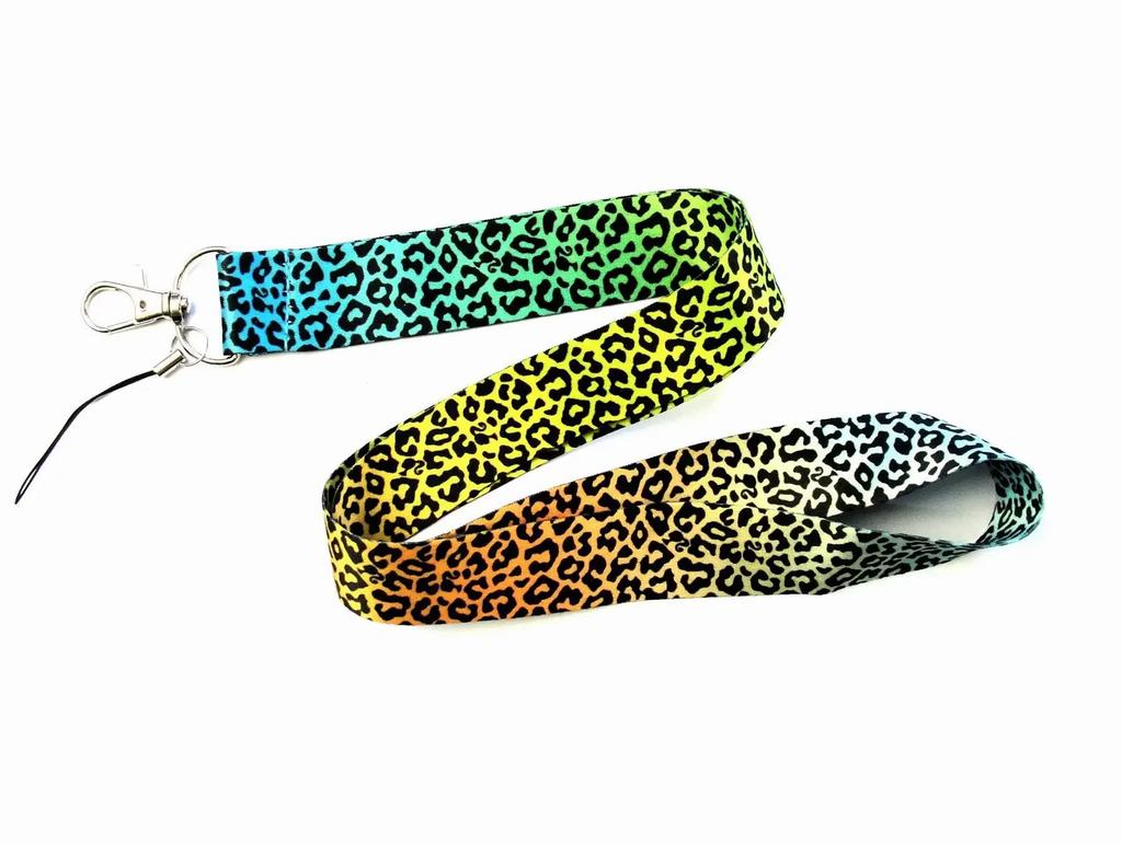 Leopard Animal Printed Key Lanyard ID Badge Card Holders Phone Neck Straps with Keyring Phone Accessories