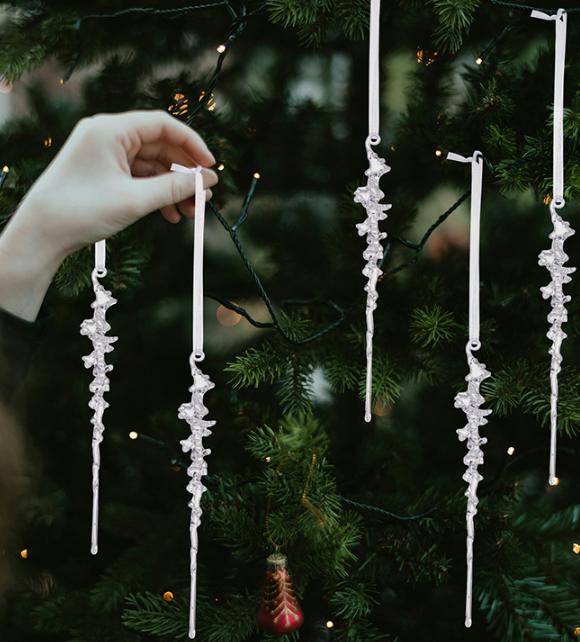 50 Piece Acrylic Clear Icicle Ornaments Set for Christmas Tree Decor Transparent White 15 2 5cm Holiday Decoration
