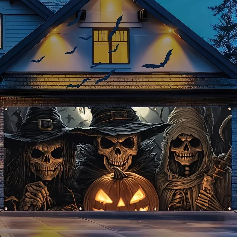 2D Plane, 2D Curtain Banner, 2D Flat Banner, 1-piece Installation for the Horror Halloween Garage Background Wallzyc