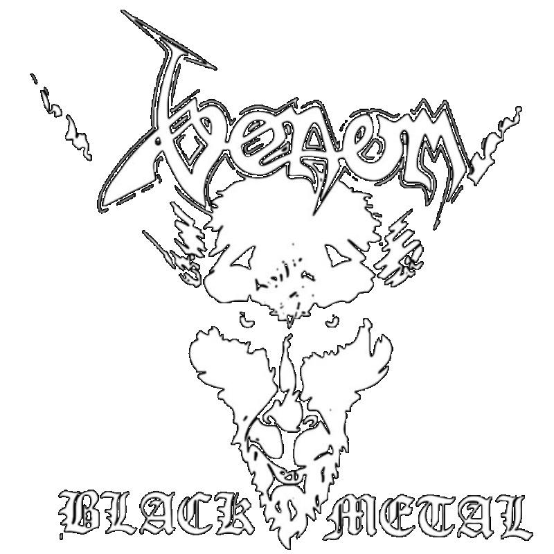 Black T Shirt with Venom Black Metal Graphic Print for Music Festival and Casual Wear