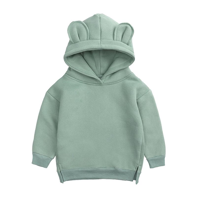 Unisex Kids' Fleece Hoodie: Korean Style Thickened Sweatshirt for Autumn/Winter 2026