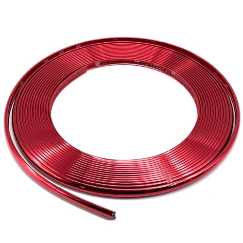 

shymie Rim Protector Rim Tape Chrome Molding Rim Guard Line Tape Wheel Rim Guard Car Door Guard Scratch Repair 8m Red