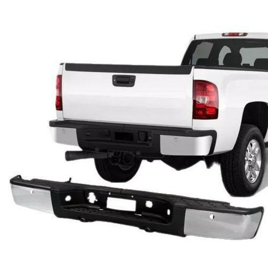 

07-13 Silverado/GMC Sierra 1500 Rear Bumper with Holes GM1103148 Black Coated