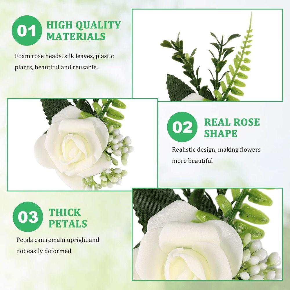 Artificial Wedding Boutonniere Party Decoration Flower Buttonhole Corsage  Wedding Accessories