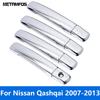 Side Door Handle Cover Trim For Nissan Qashqai 2007-2010 2011 2012 2013 Chrome Protection Cap Exterior Accessories Car Styling