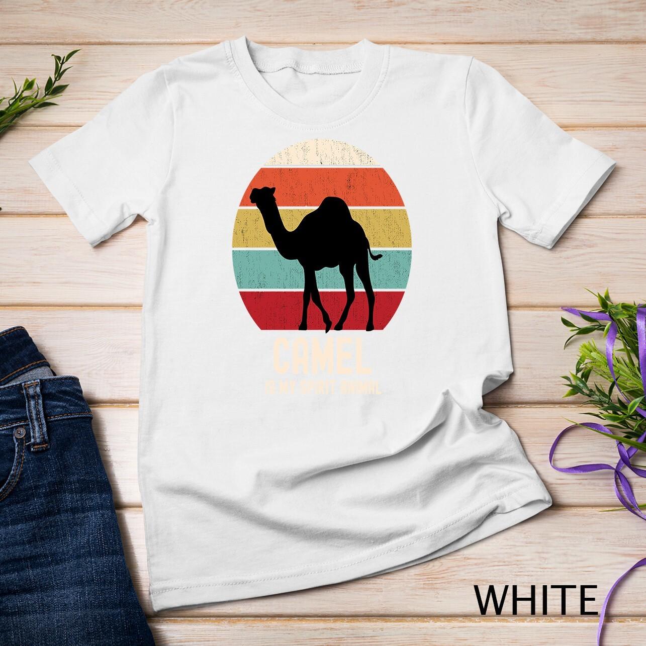 Camel is My Spirit Animal Reto Vintage Camel Lovers Gift Unisex T-Shirt Mens Womens Tees Top M